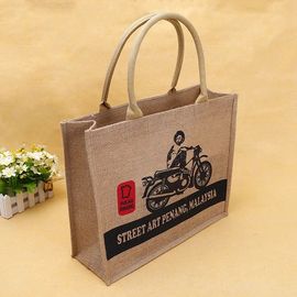 China OEM Cotton Jute Tote Bags For Fruit Vegetables Digital Imprint Printing supplier