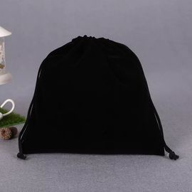 China Luxury Black Canvas Drawstring Bag / 100% Organic Cotton Drawstring Bags supplier