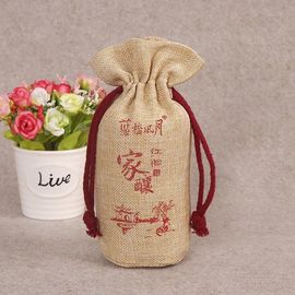 China Yellow Canvas Drawstring Bags / Mini Personalised Cotton Drawstring Bags supplier