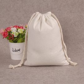 China Fashionable Large Canvas Drawstring Bags , Handmade White Canvas Drawstring Bags supplier