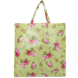China Handled Reusable Woven Shopping Bags / Heat Transfer Woven Cotton Tote Bag supplier
