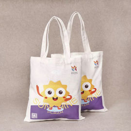 China Fashionable Shoulder Cotton Canvas Tote Bags With Zipper Sunflower On The Surface supplier