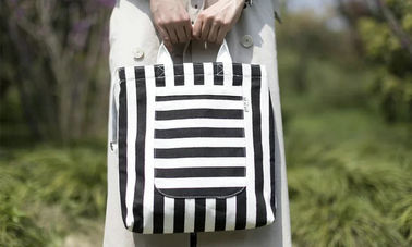 China Zebra Crossing Cotton Tote Bags / Durable Fashion Canvas Grocery Bags supplier