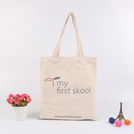 China Handled Personalised Canvas Tote Bags / Custom Made Promotional Cotton Tote Bags supplier