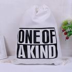 China Recycled Cotton Blank Drawstring Bags / Promotion Canvas Drawstring Tote company