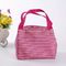 Eco Friendly Pink Insulated Cooler Bags With Canvas Fabric Material Wash In Water supplier