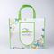 Eco Friendly Green Foldable Tote Bag With Snap Closure Offset Printing supplier