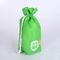 Summer Green Drawstring Bag , Light Weight Cloth Drawstring Gift Bags supplier