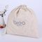 White Personalised Drawstring Bag , Square Mini Canvas Drawstring Bags supplier