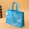 Foldable Blue Non Woven Gift Bags , Laminated Non Woven Reusable Bags supplier