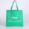Green Handled Non Woven Fabric Shopping Bags Heat - Transfer Printing supplier