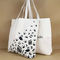 Elegant Square Canvas Tote Bags / Fashionable Small White Canvas Tote Bags supplier