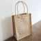 Long Rope Reusable Jute Shopping Bags / Elegant Jute Monogram Tote Bag supplier