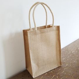Long Rope Reusable Jute Shopping Bags / Elegant Jute Monogram Tote Bag