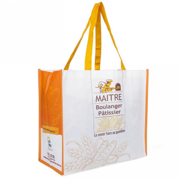 White Woven Polypropylene Tote Bags For Packaging And Outdoor Carry Use