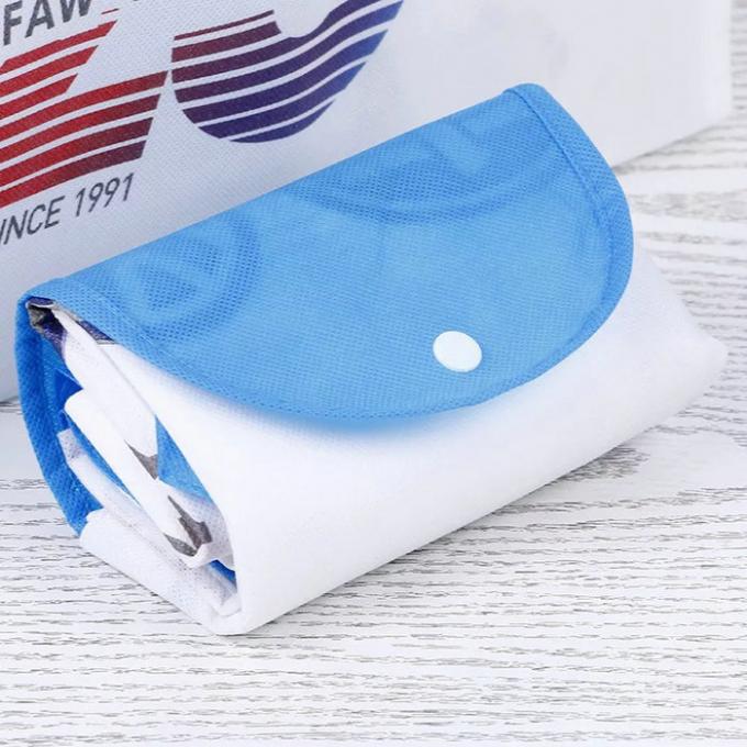 Handheld Promotional Non Woven Fabric Bags Heat Transfer Printing Reusable