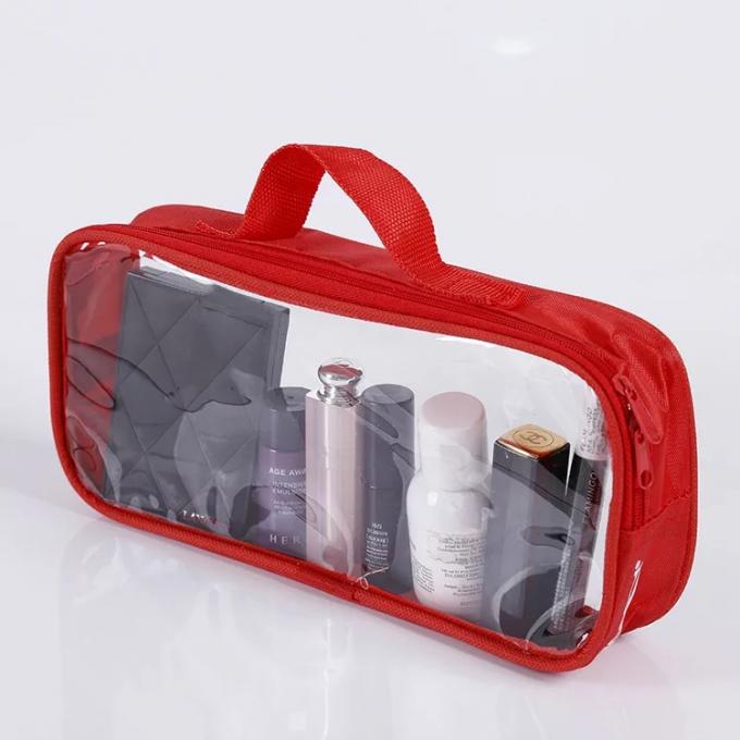 Eco - Friendly PVC Cosmetic Bag With Silk Screen Heat Transfer Printing