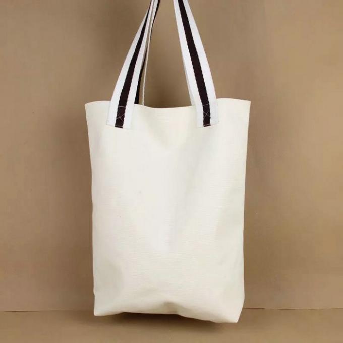 Wear Resistant Cotton Canvas Tote Bags With Laminated Full Color Printing
