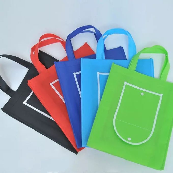 Light Red Reusable Shopping Bags That Fold Into Themselves Customized Logo