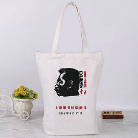 China Natural Foldable Cotton Canvas Tote Bags For Library Souvenir Packing factory